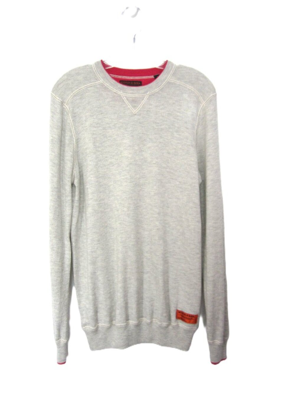 Scotch & Soda Men's Size M Crewneck Pullover Sweater Gray Pink Wool Blend